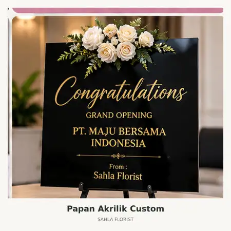 Papan Bunga Akrilik Sumbawa Barat